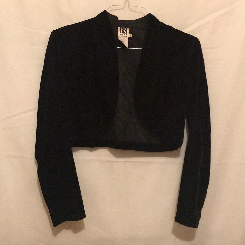 Velvet-look short evening shrug